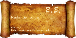 Rada Sarolta névjegykártya